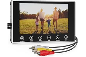 DigitPro VHS to Digital Converter 3.0, 4K 5-Zoll-Großbildschirm VHS Digitalisieren Videorecorder, VHS Video Grabber Compatible with Mini DV/DVD/Blu Ray Player/Hi8/Camcorder/Kassette Tape