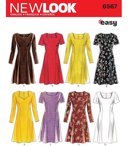 Patron De Robe Vogue 9199 Taille 6-14 - Robe Près Du Corps, Manches Courtes/longues, Pour Jersey Stretch - 10