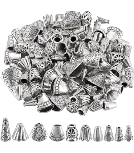 SUNNYCLUE 100 Stück Sternrahmen-Perlen - Silberfarben 15mm Für Schmuckherstellung