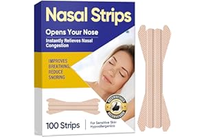 STARKIST Cerotti Nasali, 100 Pcs Super Forza Cerotti Nasali Antirussamento Per Uomini e Donne, Alleviare la Congestione Nasale