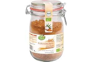 ‎KOPP VITAL KOPP Vital® Bio Kokosblütenzucker im Bügelglas | vegan | 650 g | Kokosblüten | Ohne Gentechnik | Glutenfrei | Alternative zu weißem Haushaltszucker