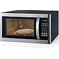 SMETA Microwave Combination Oven 1100W Microwave With Grill 42L, Digital Microwave with 1400W Grill Power, Defrost function, 6 Auto Cooking Menus, 11 Power Level Easy Clean- Black and Silver