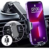 VANMASS Handyhalterung Auto 2023 Upgrade Pro Saugnapf & Lüftungshaken 3 in 1 Handy Halterung Auto SGS-Militärschutz 360°Drehb