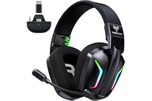 WESEARY WG1 Wireless Gaming Headset für Xbox Series X|S/One, PC, PS5, PS4, Switch, Mac, 2.4GHz & Bluetooth Headset mit Mikrofon, Low Latency, Noise Cancelling, LED Light, 50H Akku
