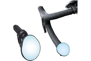 Hafny Road Bike Bar End Mirror, Convex Blue Glass Mirror, HF-M956B-FR06 (Anti-glare Blue)