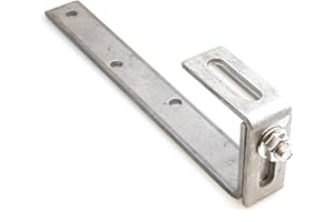 NAKA Photovoltaik Dachhaken 5mm Verstellbar für Schindeldach, Edelstahl-Dachhaken Aufdachmontage Solar PV WG008 | Solarmodul Halterung | Montage von Solarpanelen | Seitenmontage Zubehör 25x9,5x3cm