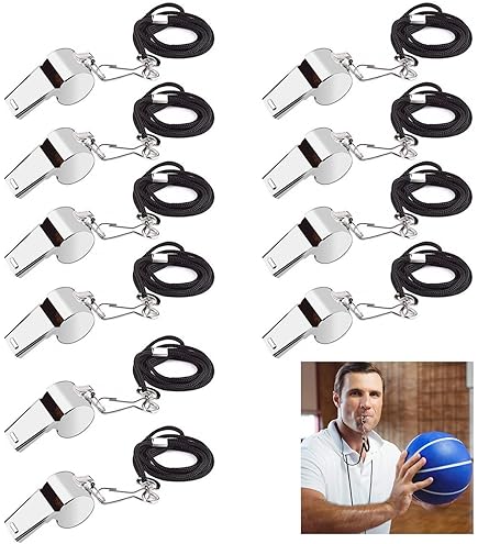 Maxmoral Lot De 5 Cordons Sifflets à Double Clip En Nylon Léger Et Durable Pour Arbitre, Entraîneur, Sifflet, école, Football, Basket-ball, Compétition, Entraînement De Compétition Noir