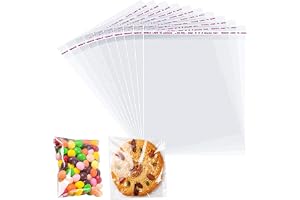 100 st cellofanpåsar, återförslutningsbara plastpåsar, cellofanpåsar, 10 x 13 cm, självhäftande påsar, minipåsar med förslutn