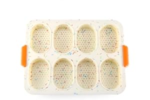 Chikanb Mini Baguette Teglia, 1 Pezzi Silicone Stampo Baguette Vassoio Cottura Perfetta di Pane Francese, Per Pane Croccante Torte da per Baguette per Cioccolatini, Panini, Muffin, 34,5 * 23,8 CM