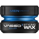 VASSO Hair Styling Wax | All Hair Types | Extra Grip, Wet and Shiny Appearance | Moisture Resistant | AQUA Baller 150 ml