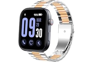 Lamshaw GTX13, GTX12 Smart Watches Band, 22mm Stainless Steel Metal Replacement Straps Compatible for Fitpolo GTX12, ENOMIR GTX12, Tensky GTX12, uaue T60, QXQ T60, QCOQ T60 Smart Watches