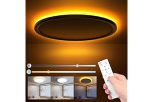 Birnetek® Lampara Techo 24W, Plafon Led Techo 3000K-6500K, Regulable,1800K Luz Nocturna con Mando a Distancia, para Dormitorio, Salon, Cocina