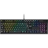 Corsair K60 RGB PRO Clavier mécanique gaming (Switchs mécanique CHERRY MX Low Profile SPEED: Lisse et Rapide, Châssis en Alum
