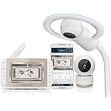 Motorola Halo+ - Over the Crib Baby Video Monitor con unità genitore portatile da 4,3" - App Wi-Fi Hubble connessa per smartp