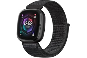 Runostrich Correa de repuesto de nailon compatible con Fitbit Sense/Fitbit Versa 3, suave, transpirable, ajustable, para hombre y mujer
