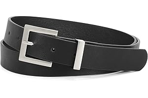 XZQTIVE Women's Leather Belt for Jeans Pants Fashion Ladies Belt with Gold Buckle Black Belt for Women