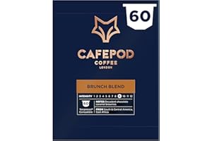 CafePod Coffee Pods Nespresso Compatible Brunch Blend 60 Aluminium Capsules