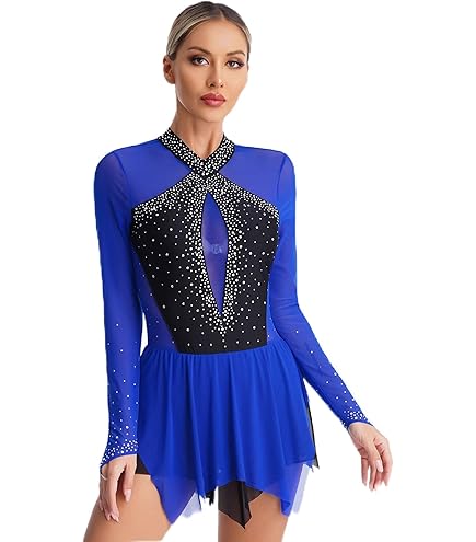 Tuta Da Pattinaggio Artistico In Pile - Giacca E Pantaloni Con Strass, Per Donne E Ragazze - Foto 9