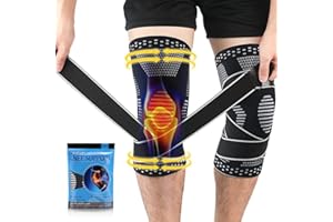 Beister 1 par de rodilleras de compresión con correas ajustables para hombres y mujeres
