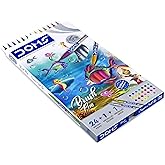DOMS Brush Pen Box Pack | Flexible & Soft Tip That Gives Water Color Effect | Includes One Silver & Gold Shade Inside | Light