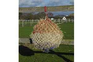 Rhinegold Monarch Small Hole Haynet-36-Red/White/Blue