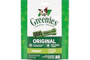 Greenies Original Dog Dental Chew Teenie Size 22 count - Pack of 4