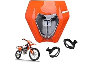 USTPO Faro delantero LED universal para motocicleta, carenado para EXC250 SX250 SXF250 EXC450 SX350 SXF450 EXC525 Dirtbike Enduro Super Motocross, naranja