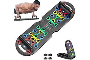 ‎KUYOU Premium Liegestützbrett Set Push Up Board Verbessertes Konzept 2024 Liegestütze Brett Liegestützgriffe Homeworkout 10 in 1 Push Up Bar Home Gym Liegestütze Fitnessgeräte für Zuhause