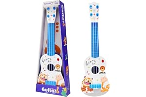 JurciCat 42cm Guitare Enfant Guitares et Instruments à Cordes pour Enfants avec 4 Cordes Ajustables Ukulele Enfants pour Les Tout Petits Les débutants Les garçons et Les Filles