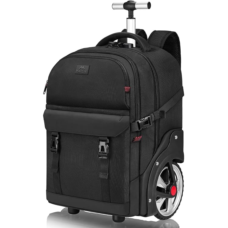 Amythe Schoolrugzak voor jongens en meisjes, met trolley, basisschool voor jongens van 6-12 jaar, rugzak trolley met 6 wielen voor reizen, kinderrugzak met wielen, Zwart-Groen, Rugzak