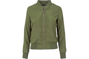 URBAN CLASSICS Chaqueta Bomber para Mujer con Bolsillos, Chaqueta Entretiempo otoño y primavera, Cazadora Acolchada de Corte Old School