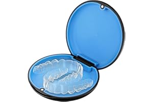 Gjinxi Retainer Case Silicone Mouth Guard Case Slim Aligner Case Magnetic Closure Orthodontic Retainer Case Small Retainer Case Denture Cases (Black)