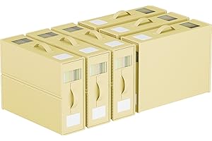 WANGIRL Lot de 6 Sacs de Rangement Drap de Lit, Boîte de Rangement Pliable, Minimaliste, Beige Yellow