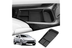 smabee Mittelkonsole Untere Aufbewahrungsbox für Polestar 4 Mittelkonsole Unterer Platz Organizer Tray TPE Organizer Ordentlich für 2023 2024 Polestar 4 Zubehör Schwarz