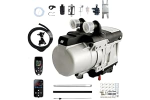 Parkeringsvärmare Vatten Diesel 5KW 12V 24V, System för Motorvärmare och Kylarvätska för Husbil Lastbil, Extra Värmarsats med Fjärrkontroll och LCD-Skärm(12V)