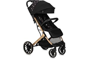 MoMi ESTELLE LIGHT PLUS a partir de los 6 meses (hasta 22 kg), silla de paseo plegable con arnés de 5 puntos, cesta de la compra, barra telescópica, se mantiene de pie plegada