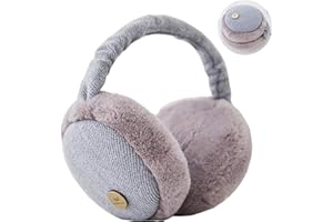 MargGona Warm Earmuffs-Winter Ear Muffs for Men & Women, Adjustable Size Children's Plush Earmuff Ear Cover Foldable