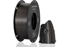 ‎TINMORRY Błyszczący filament PETG 1,75 mm, TINMORRY PETG materiały do druku 3D, kompatybilny z drukarką 3D Bambu FDM, 1 kg, 1 szpulka, czarny