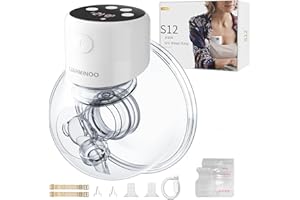 LIARMINOO Breast Pump Hands Free, Electric Leak-Proof Pumps Wearable Portable,12 Levels 3 Modes, Low Noise &Painless Breastfeeding Milk Pumps, BPA Free (White*1)