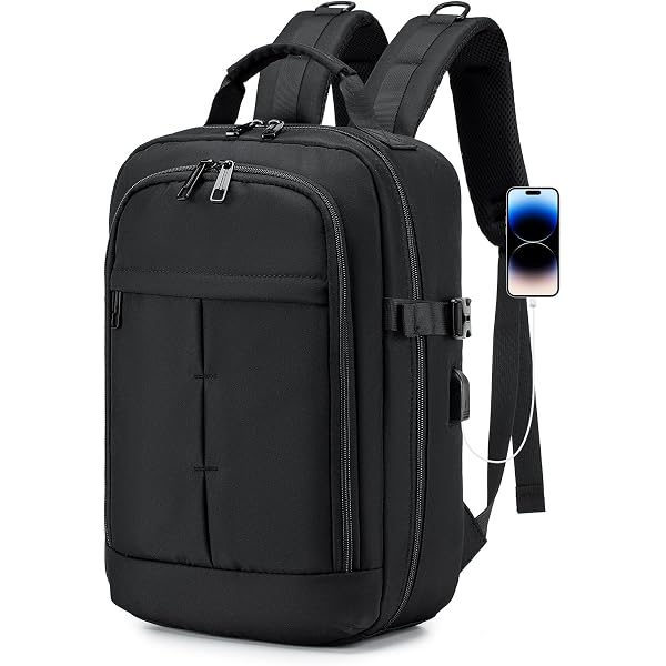 Sac à Dos Voyage SUCIKORIO 40x30x10cm - Cabine Avion Imperméable - Compartiment Ordinateur 14"
