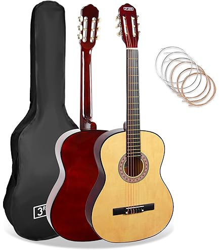 Guitare Classique Oqan QGC-15 Go 4/4 - Table En Tilleul, Fond Et éclisses En Tilleul, Manche En Catalpa - Avec Housse