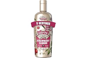 Coppa Cocktails Strawberry Daiquiri 0.7 L, 10% Vol. Ready Mixed Cocktail with Rum and Strawberry, Ready to Serve, Fruity Classic in Glass