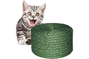O'woda - Cuerda de sisal de 6 mm de Grosor 20 m, Natural para rascador para Gatos, Resistente y Duradera para Cuerda de arañar, Cuerda de jardín, Arte, Patas de Oficina, Cuerda Vinculante (20 m,