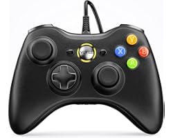 VOYEE Controller Replacement for Xbox 360 Controller, Wired Controller Improved Ergonomic Upgraded Joystick Compatible with M