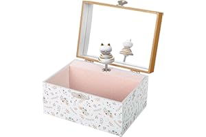 Trousselier - Carillon Cat In Meadow- Regalo ideale per una giovane ragazza - Music Spring by Vivaldi - Colore blu scuro - 2 conteggi