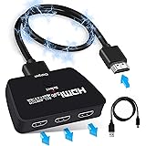 4K@60Hz HDMI Switch,【4K 60hz】HDMI 2.0 switch,Support HDCP2.2,HDR,1080P 3D,HDMI Switcher 3 in 1 out for Fire Stick,PS5,Sky Box