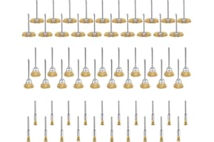 BRESUCNY Lot De 60 Brosses Abrasives En Laiton Pour Perceuse Sans Fil Dremel, 7mm, 15mm, 25mm, Brosse Pour Polissage, Ponçage