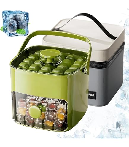 Press-Eiswürfelbereiter – Tragbar, Antihaftbeschichtet, Mit Griff Und Deckel, 16 X 15 X 14 Cm, Für Küche & Picknick