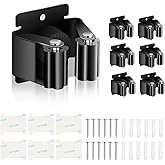 Porta Scope Da Parete Vexillic - 2 Pezzi Neri - Acciaio Inox - Per Scope, Attrezzi E Utensili Da Giardino