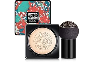 HUANRU Pilzkopf Luftkissen BB Creme, Luftkissen BB CC Creme wasserdichte Feuchtigkeitsgrundierung Luftdurchlässiges Natürliches Aufhellungs-Make-up Vollflächige Basis (20 Ml)